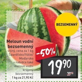 Meloun vodní bezsemenný