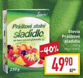 Práškové stolní sladidlo Stevia