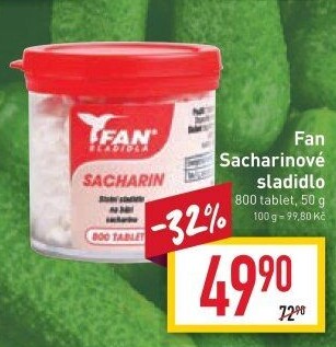 Sladidlo Sacharin Fan