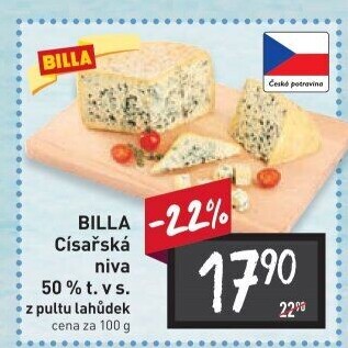Sýr Niva císařská 50% Billa