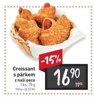 Croissant s párkem