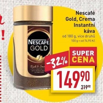 Instantní kávy Nescafé Gold
