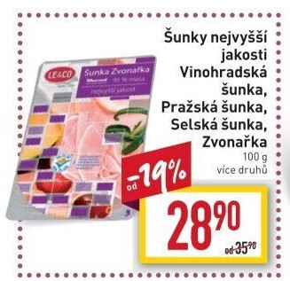 Šunka vinohradská nejvyšší jakosti LE&amp