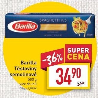 Těstoviny semolinové Barilla