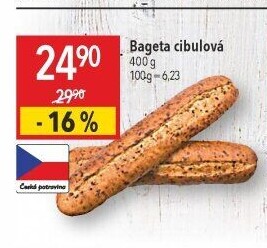 Bageta s cibulkou