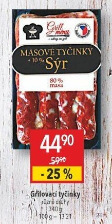 Grilovací tyčinky Příbramská uzenina