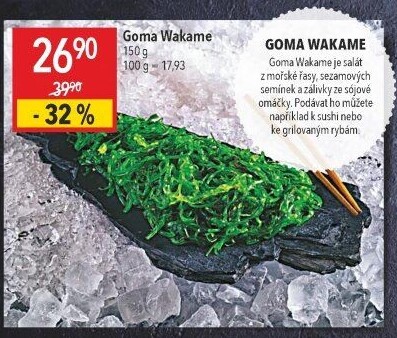 Mořské řasy Goma Wakame