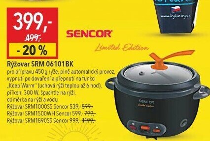 Rýžovar Sencor SRM06101BK