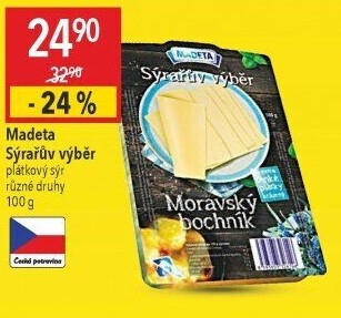 Sýr Moravský bochník 45% Sýrařův výběr Madeta