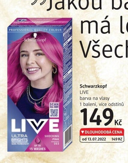 Barva na vlasy Live Schwarzkopf