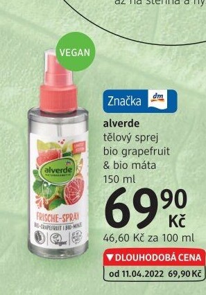 Deodorant sprej tělový Alverde