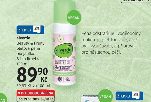 Pěna pleťová čisticí Alverde