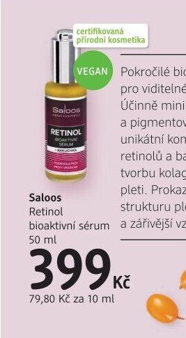 Pleťové sérum Retinol Saloos