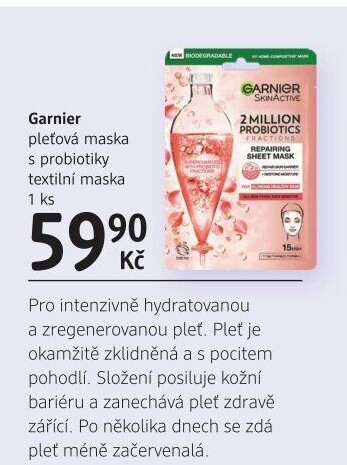 Textilní pleťová maska Garnier