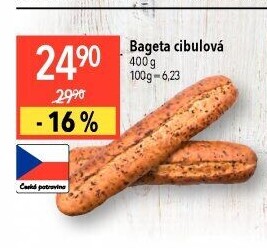Bageta s cibulkou