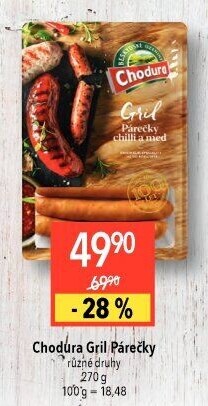 Grilovací párečky Beskydské uzeniny Chodura