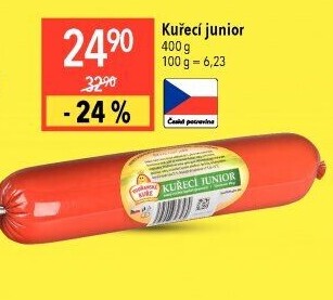 Salám Kuřecí junior Vodňanské kuře