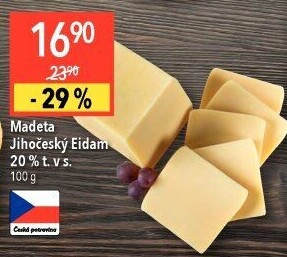 Sýr Eidam Jihočeský 20% Madeta