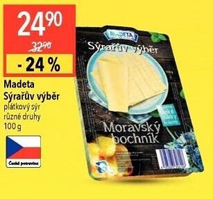 Sýr Moravský bochník 45% Sýrařův výběr Madeta