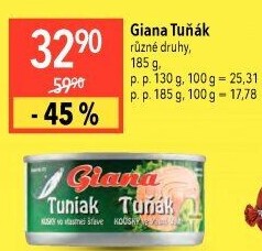 Tuňák kousky v oleji Giana