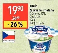 Zakysaná smetana krémovitá Kunín 15%