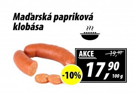 Maďarská papriková klobása