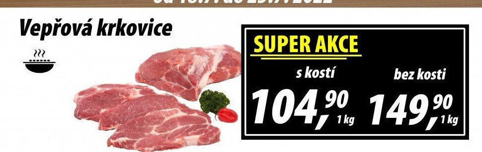 Vepřová krkovice s kostí