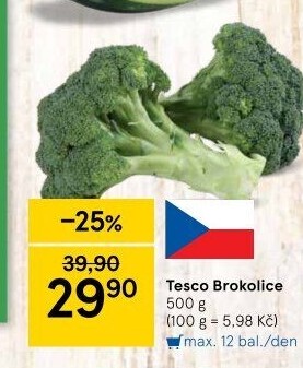 Brokolice Tesco
