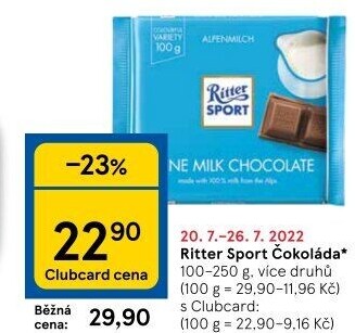Čokoláda Sport Ritter