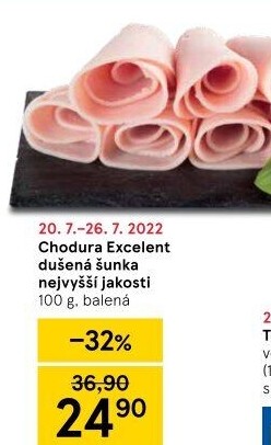 Dušená šunka nejvyšší jakosti Excelent Beskydské uzeniny Chodura