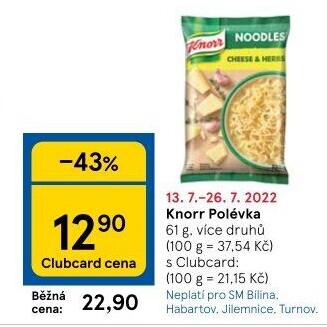 Instantní polévky Knorr