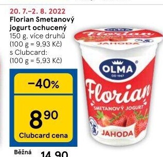 Jogurt smetanový Florian Olma