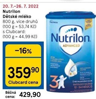Kojenecká výživa Nutrilon