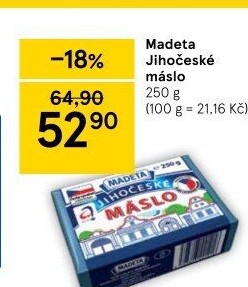 Máslo Jihočeské Madeta