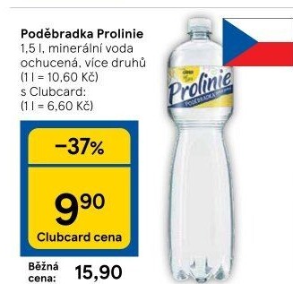 Ochucená voda Poděbradka Prolinie
