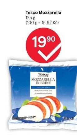 Sýr Mozzarella Tesco