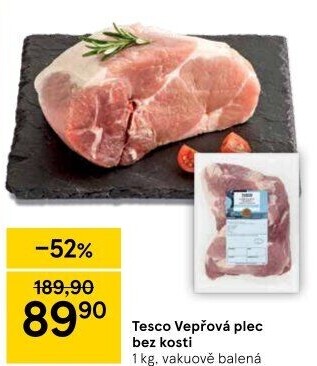 Vepřová plec bez kosti Tesco