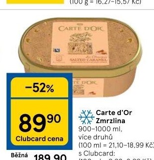 Zmrzlina ve vaničce Carte D'