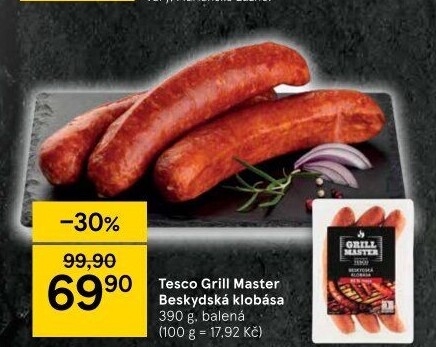 Beskydská klobása Tesco Grill Master