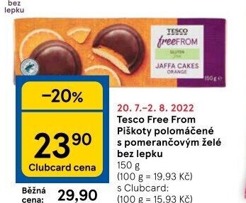 Čokopiškoty Tesco Free From