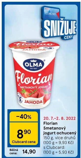 Jogurt smetanový Florian Olma