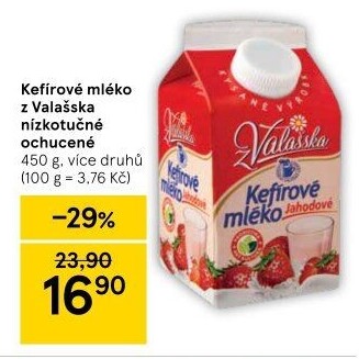 Kefírové mléko ochucené Mlékárna Valašské Meziříčí