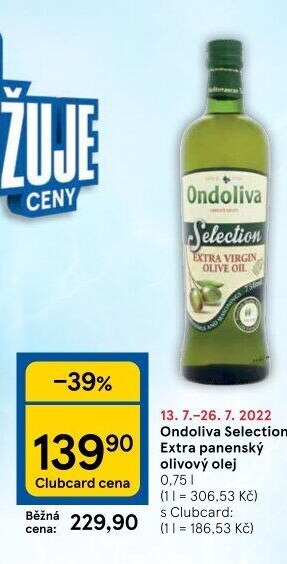 Olivový olej extra panenský Selection Ondoliva