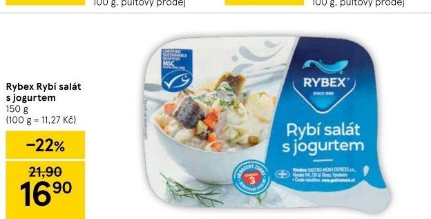Salát rybí s jogurtem Rybex