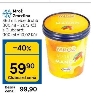 Sorbet v kelímku Mrož Prima