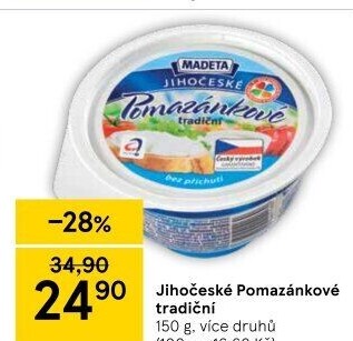 Tradiční pomazánkové Jihočeské Madeta