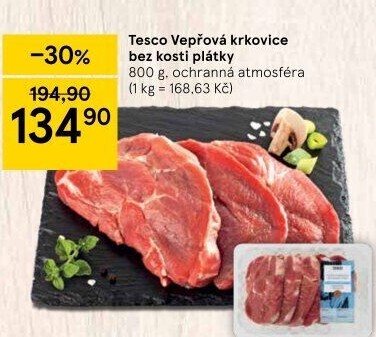 Vepřová krkovice bez kosti Tesco