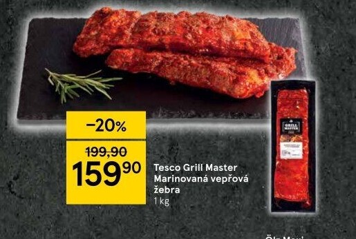 Vepřová žebra marinovaná Grill Master Tesco