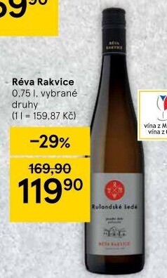 Vína Vinařství Réva Rakvice