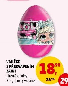 Čokoládové vajíčko s překvapením Zaini